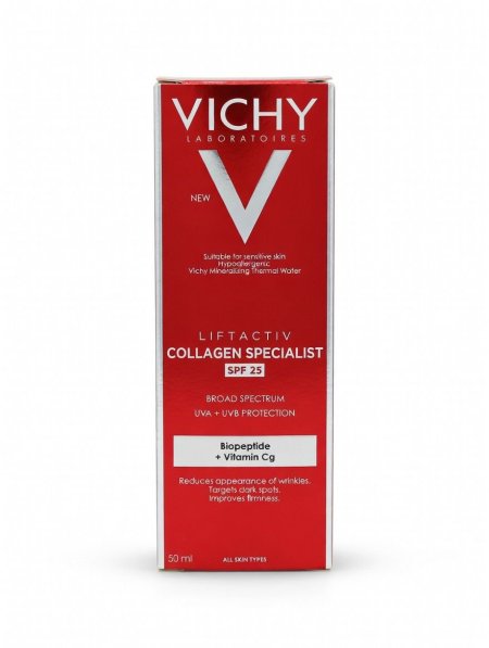 كريم فيتشي ليفت اكتيف كولاجين سبيشياليست SPF25 لمكافحة التجاعيد وحماية البشرة – Vichy Liftactiv Collagen Specialist SPF25 Cream